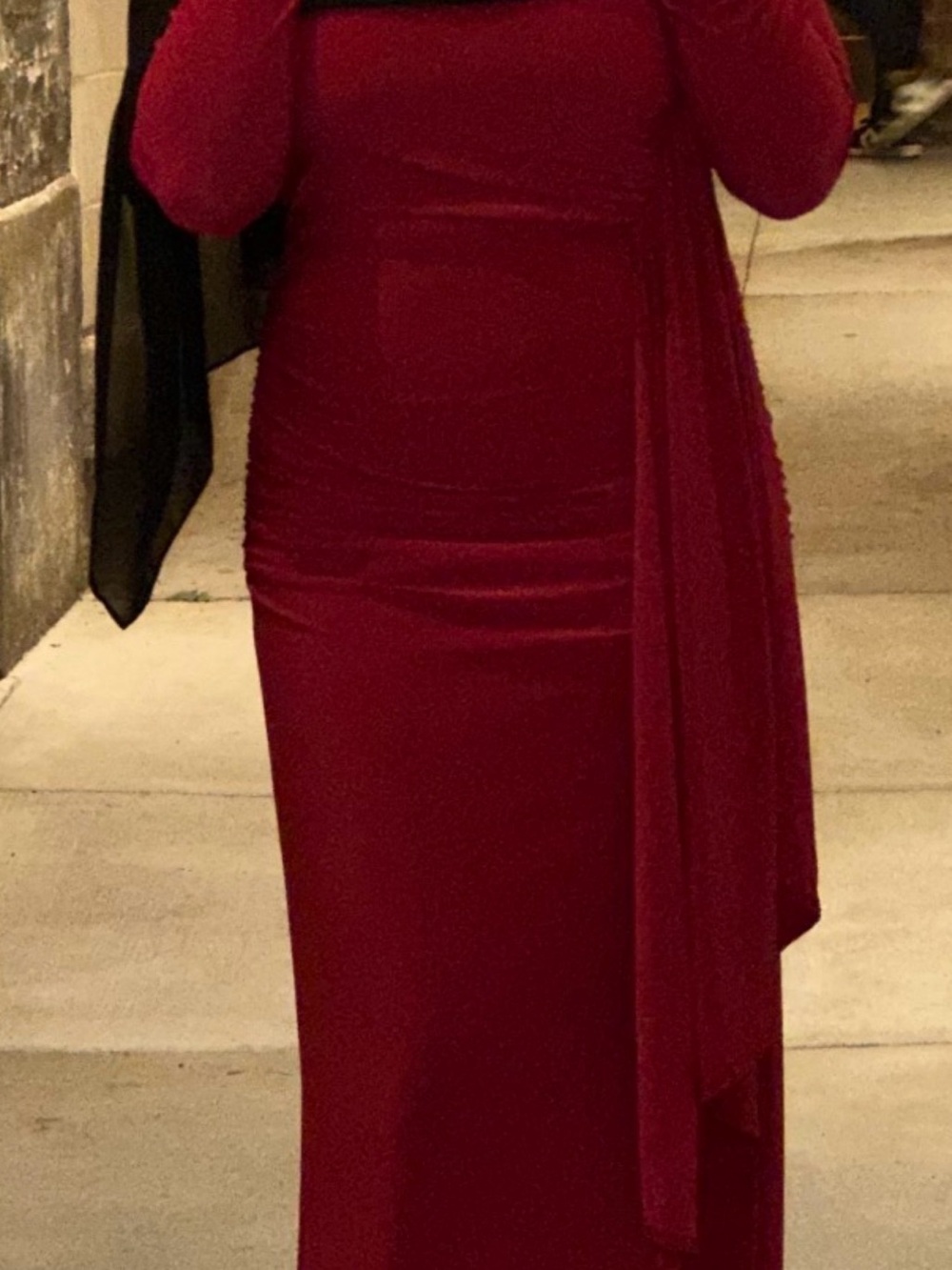 Elegant Women's Long Red Evening Dress